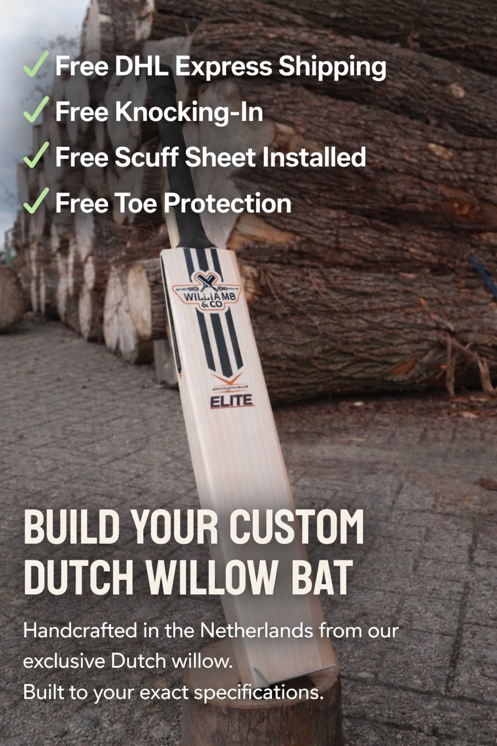 My custom dutch willow cricket bat