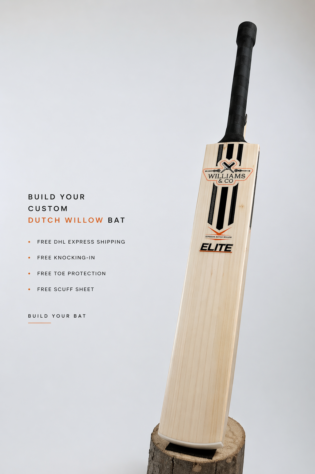 My custom dutch willow cricket bat